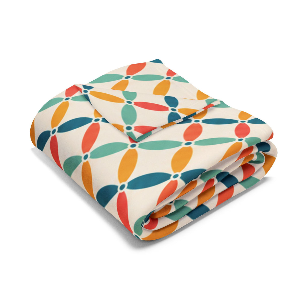 Kawung Inspired Fleece Blanket