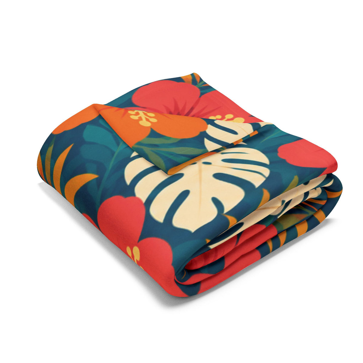 Hibiscus Fleece Blanket